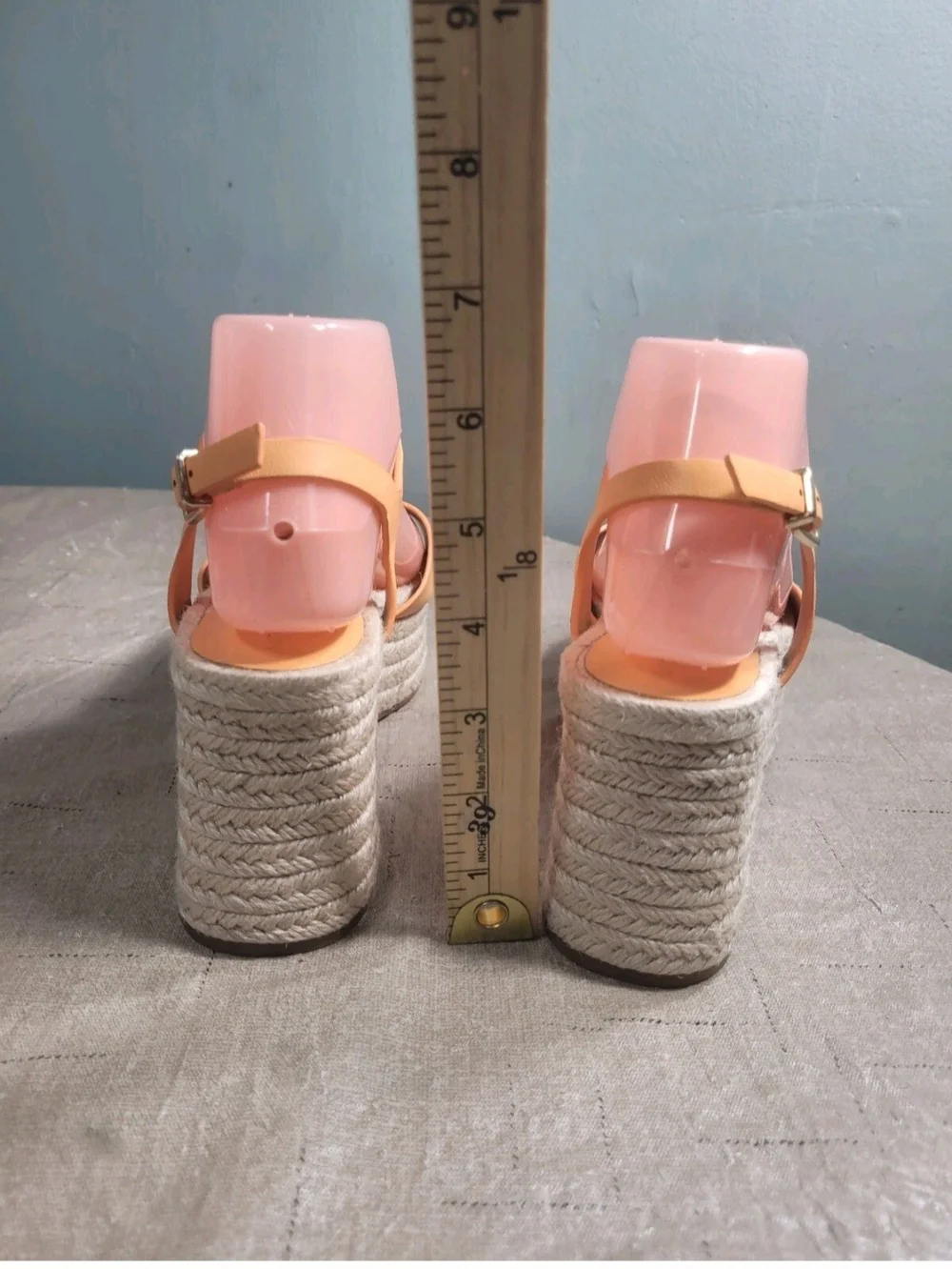 Antonio Melani womens Size 7 M Sandals  Leather Espadrille Wedges orange 224